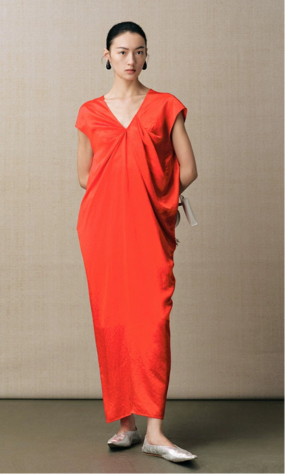 ZHUCHONGYUN large silhouette temperament long dress--MEI.