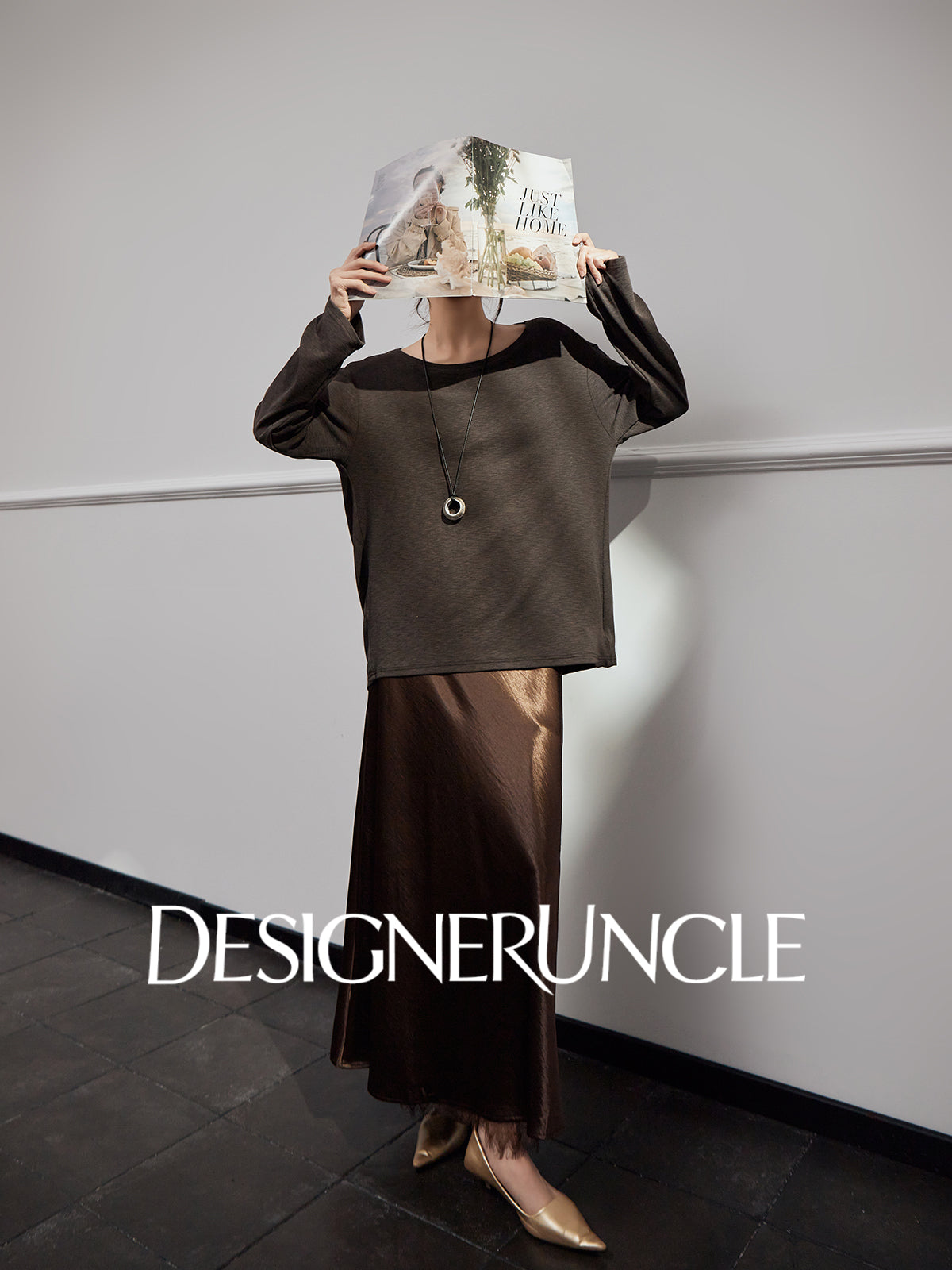 DGU "Obscure" women's new retro loose slimming versatile high-end top trend- Frances ?