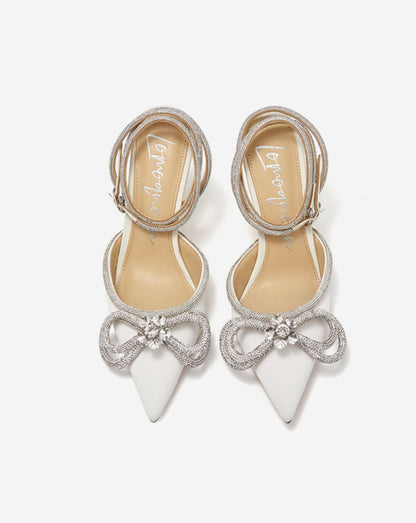 SHOESZOOO Strap French Pointed-toe Stiletto Heel- MEDIA.