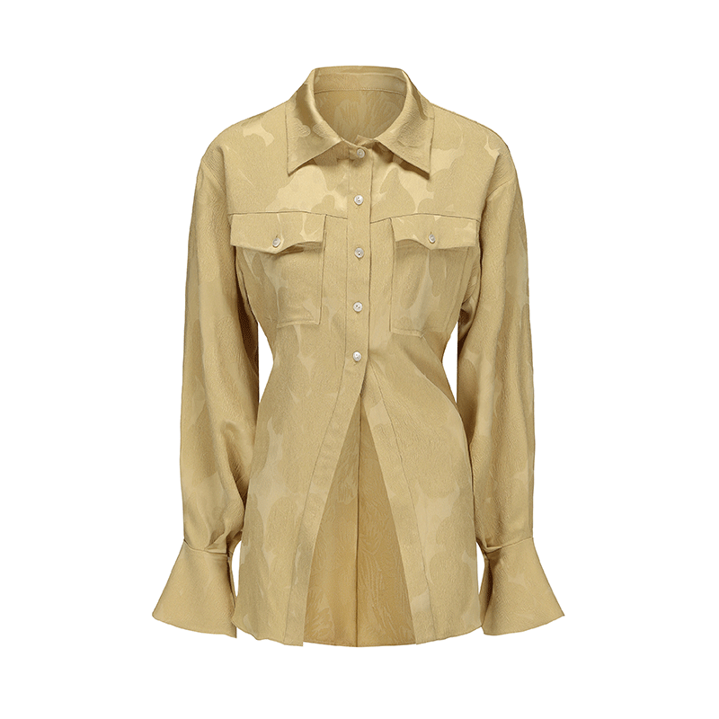 ATELIER MISS LU New Chinese Texture Acetate Waist Top - SIDNEY.