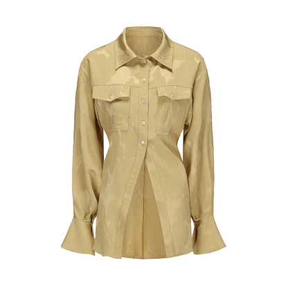 ATELIER MISS LU New Chinese Texture Acetate Waist Top - SIDNEY.