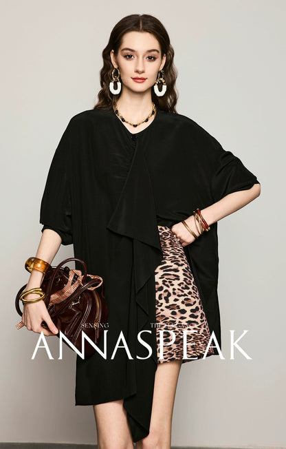 ANNASPEAK  ruffled  silk shirt-MAZO.