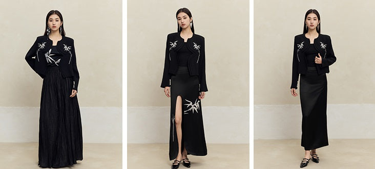 HECO spring embroidery acetate hemp short jacket women - gift.