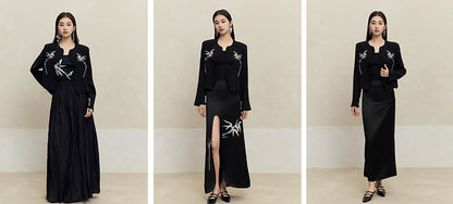 HECO spring embroidery acetate hemp short jacket women - gift.