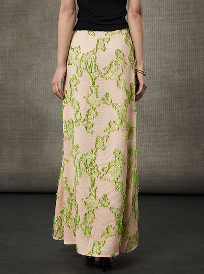 HECO Silk Texture High-Waist Straight Skirt - VIOLET.