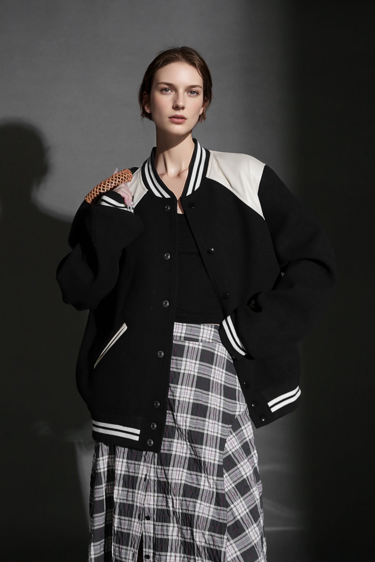 PIAOIN British Style Pattern Design A-Line Women's Fashionable Pleated Skirt -CHARLOTTE