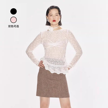 FAME Laphim romantic lace studded bead top - CHARLOTTE
