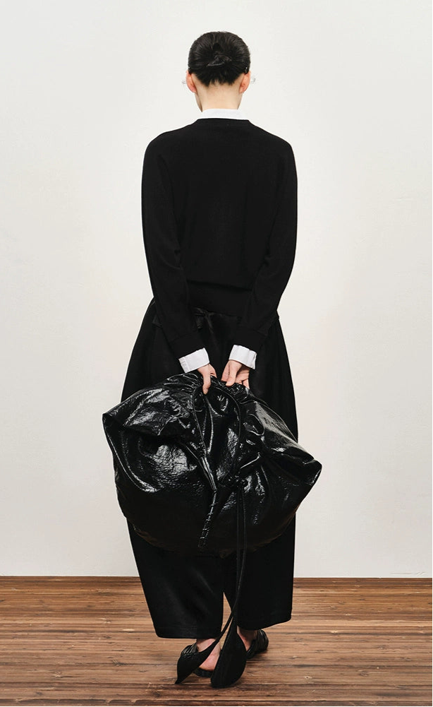 ZHUCHONGYUN two-piece stand-up collar knitted long-sleeved top-ROXY.