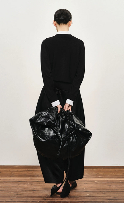 ZHUCHONGYUN two-piece stand-up collar knitted long-sleeved top-ROXY.