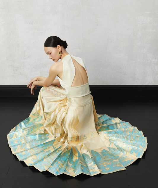 HECO weaving Jinshan jacquard horse face long skirt women - vin.