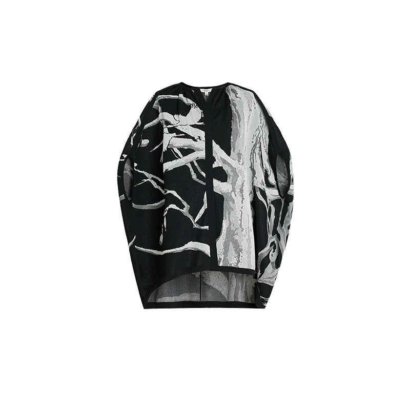 ZHUCHONGYUN jacquard wide-leg knitted trousers and top outfit set-NANCY.