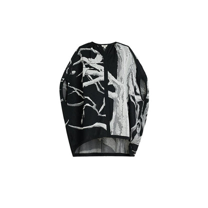 ZHUCHONGYUN jacquard wide-leg knitted trousers and top outfit set-NANCY.