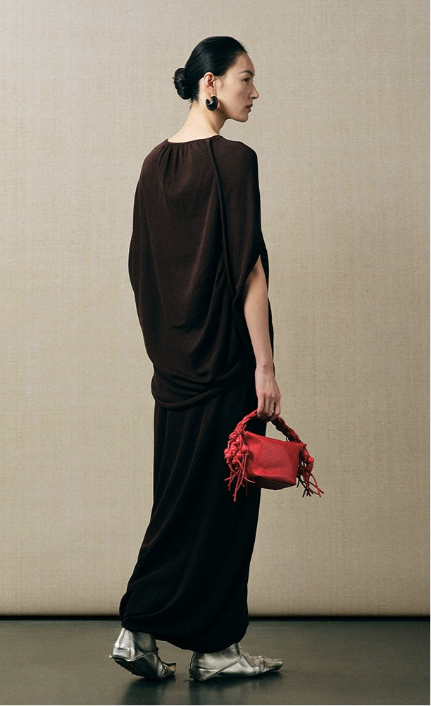 ZHUCHONGYUN irregular shirring loose knitted top--AIHARA.