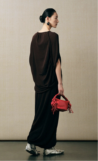 ZHUCHONGYUN irregular shirring loose knitted top--AIHARA.