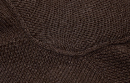 ZHUCHONGYUN  Fringe Loose Drop Shoulder Pit Strip Knitted Jacket--YAKI.