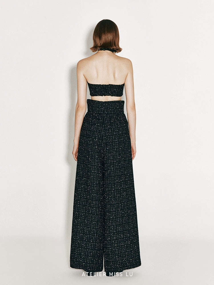 ATELIER MISS LU Three-dimensional Orchid Patch Bandeau Top - KINGDOM.