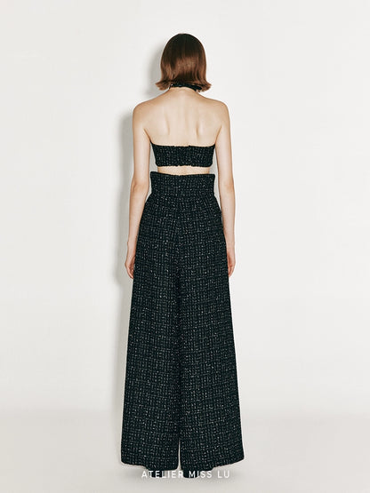 ATELIER MISS LU Three-dimensional Orchid Patch Bandeau Top - KINGDOM.
