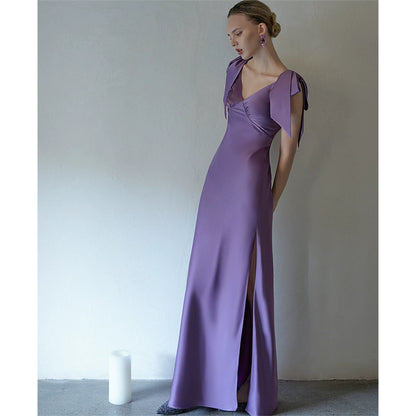GOUDIN women's noble purple performance dress-KASIA.
