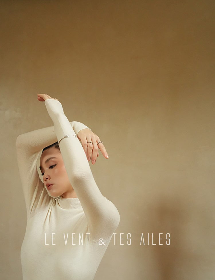 LE VENT&TES AILES seamless Yangtze yarn wool high-neck knit turtle neck-FEY