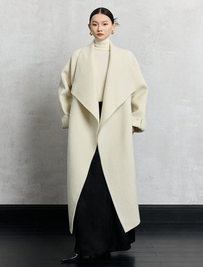 HECO Winter Thickened Warm Lapel Double-sided Woolen Long Wool Coat - loyal.