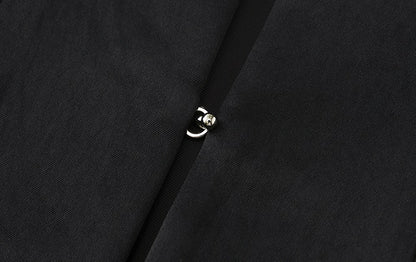 ZHUCHONGYUN minimalist placket short flared sleeve mandarin top-CHUNG.