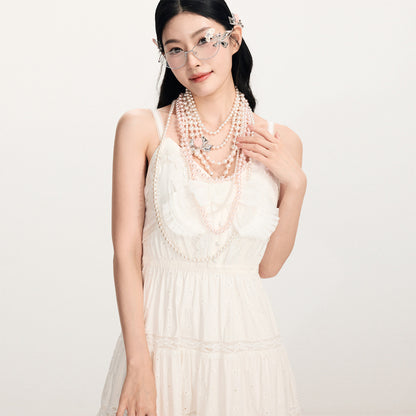 FAME Madeira Embroidered Camisole Maxi Sleeveless Dress - BRYNN.