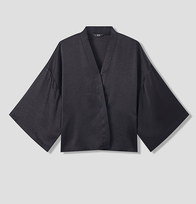 COMME MOI  Summer Chinese Placket Cardigan Draped Jacket - PAISELY.