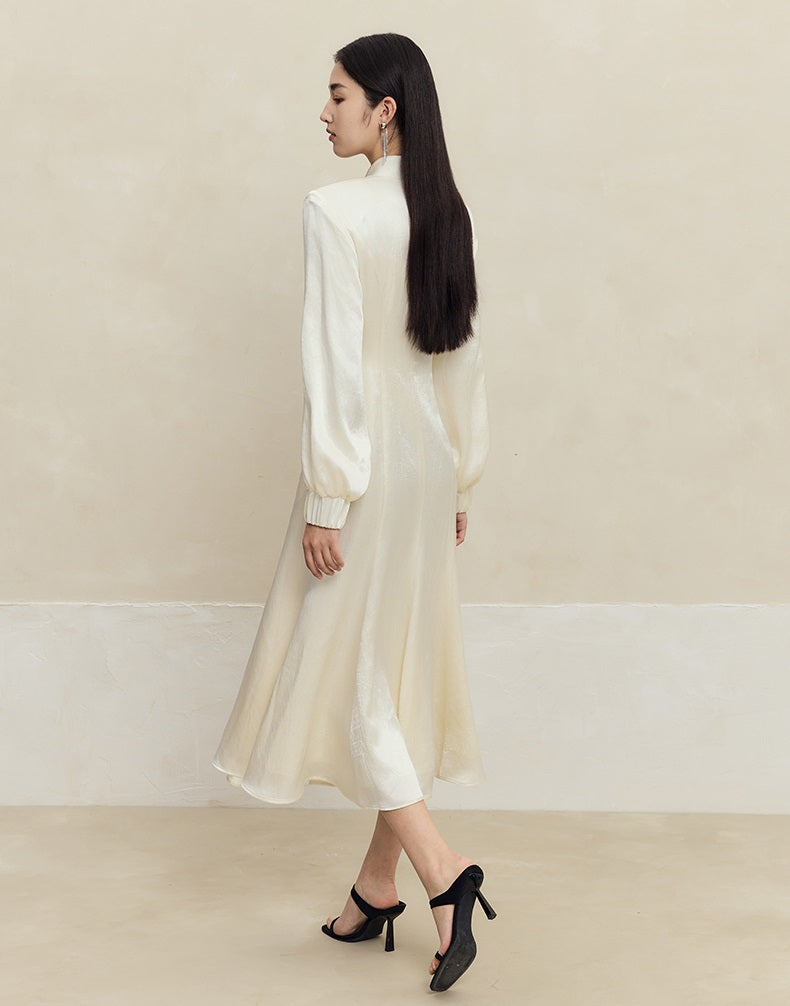 HECO 100% Acetate embroidered Stand-Up Collar black white Jacket Dress Women - king.