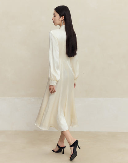 HECO 100% Acetate embroidered Stand-Up Collar black white Jacket Dress Women - king.