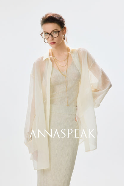 ANNASPEAK dry soft and cool VISCOSE pit strip suspender straight skirt set-CHOTA.