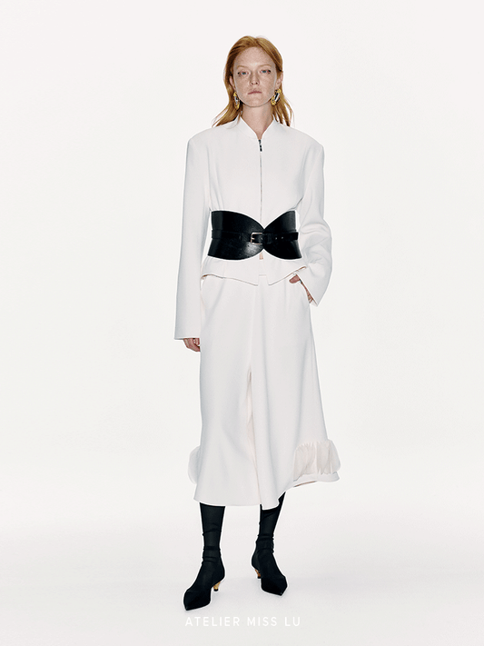 ATELIER MISS LU Authentic Silhouette Casual Waist Zip-Up Jacket - FRAME.