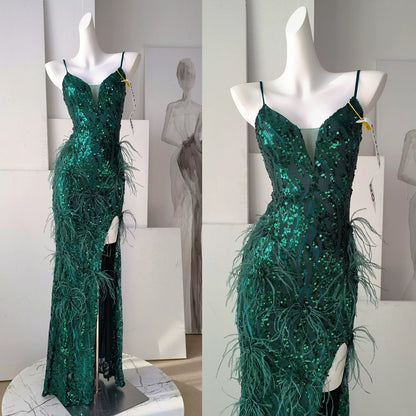 DOLLY Elegant Sleeveless Embroidery High Waist Long Fishtail Cocktail Dress-ZETA