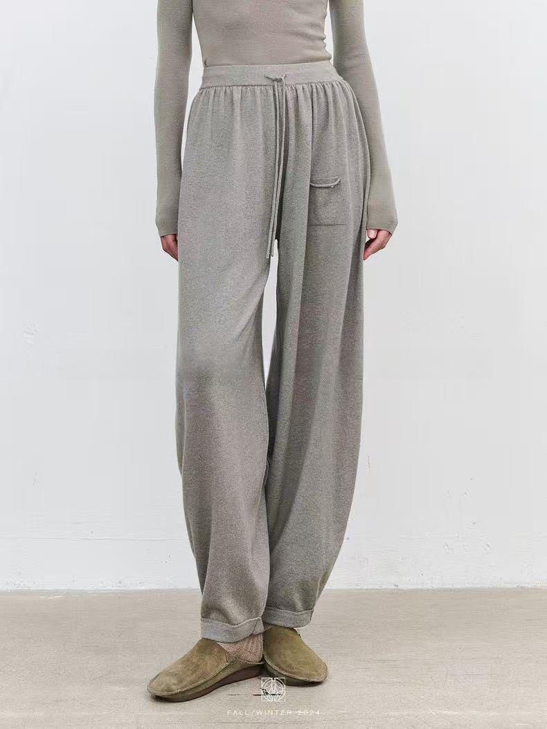 PIAOIN WOOL CORSET BLOOMERS THIN KNITTED CASUAL PANTS WOMEN'S- HART