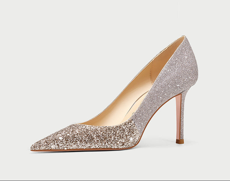 Pjjuu French Xiuhe Main Wedding Two Wear Stiletto Heels  -  BAD