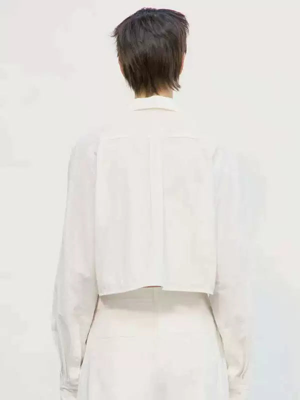 Nothing Written new shirt top women's niche small short high waist shirt-RUBY.