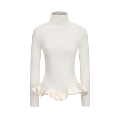 AtelierMissLu Hem clouds surround turtleneck knitted top - HERE.