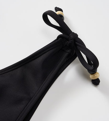 COMME MOI Lv Yan designer's women's summer lace-up sexy V-neck one-piece swimsuit - EMORY.