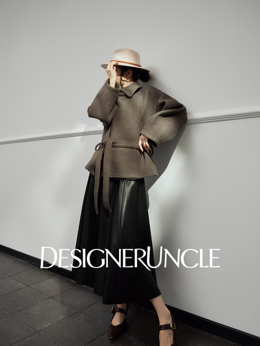 DGU|「 Twilight" gray woolen jacket new high-end temperament versatile slimming top - Louisa.