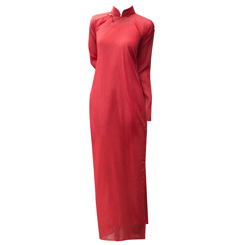 GOUDIN Engagement long-sleeved red dress-RIX.