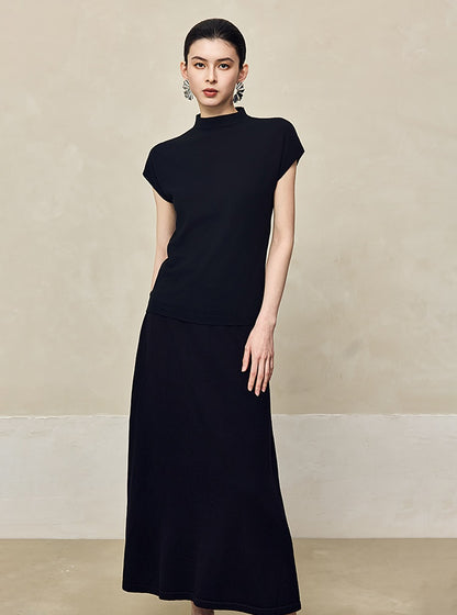 HECO Solid Color Versatile High-waisted Straight Skirt - LIVING.