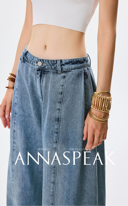 ANNASPEAK fashionable  cotton loose jeans-CHISA.