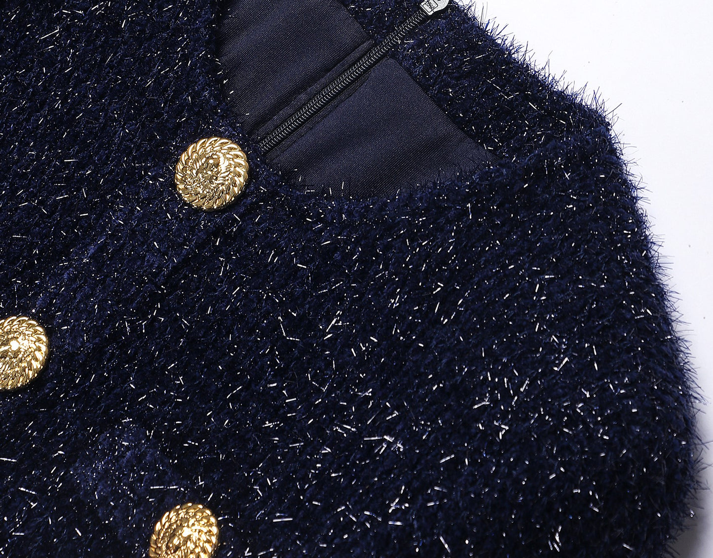 WANGXO |Wool Yarn Weave Waist Cropped Jacket- RAYA.