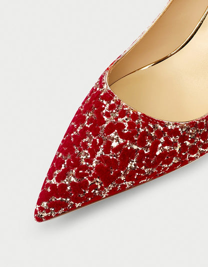 pjjuu Red Xiuhe Wedding Shoes - FIRE