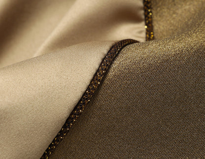 WANGXO | High-End Luxury Silk Brocade Luster Stand-Up Collar Waist 3D Pocket Jackets-VERA