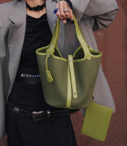 IUBALLET Elegant Green Bucket Bag - GENRE.