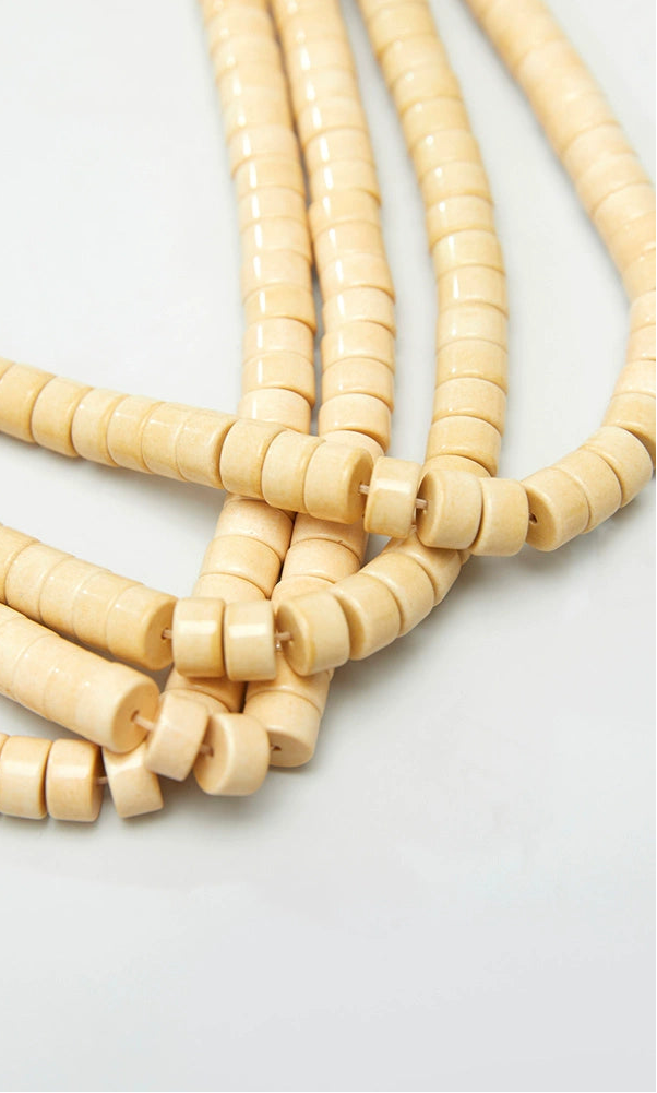 ZHUCHONGYUN Summer Oriental Bead Ebony Oxide Stone Beaded Necklace-GOLDIE