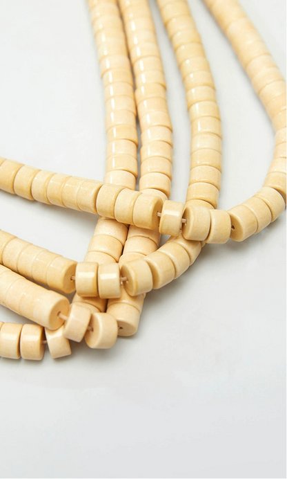 ZHUCHONGYUN Summer Oriental Bead Ebony Oxide Stone Beaded Necklace-GOLDIE