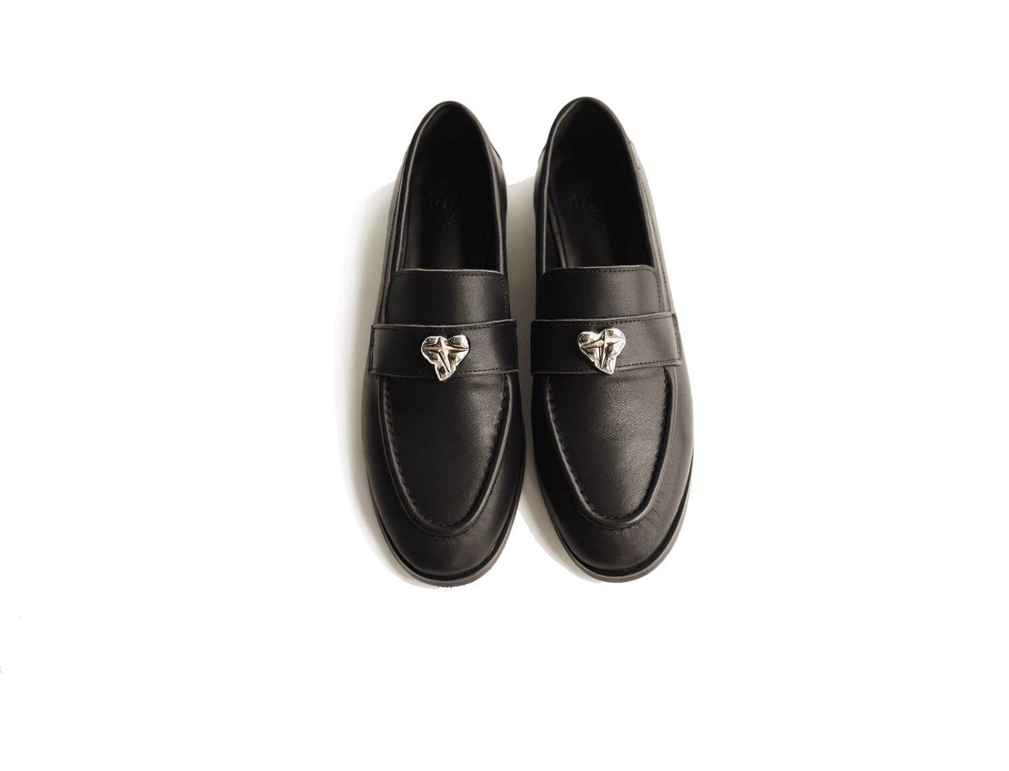 B-FEI classic black leather round-toe shoes-CHOJI.