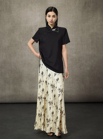 HECO Long Bamboo Leaf Acetate Skirt  - MINIS.