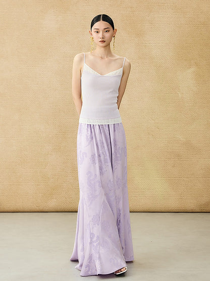 HECO Chinese Lace Edge Camisole Breathable Tencel Versatile Top - REACH.